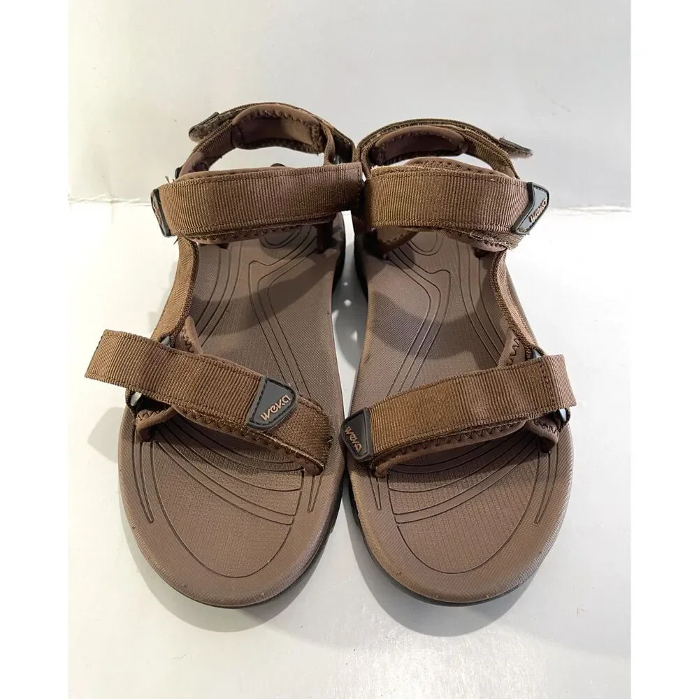 Weka comfort sandals hiking summer outdoor sports strappy brown waterproof men 9